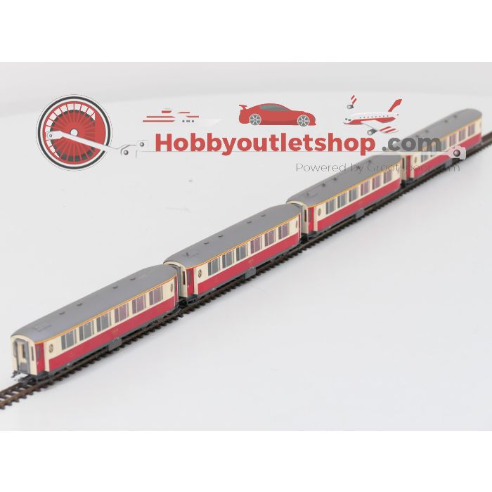 Schaal H0m Bemo 3272/s set van 4 salonrijtuigen A 1141 - 1144 van de RhB #P245
