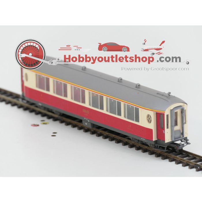 Schaal H0m Bemo 3272/s set van 4 salonrijtuigen A 1141 - 1144 van de RhB #P245