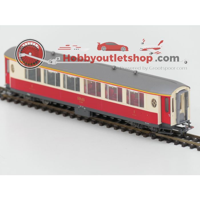Schaal H0m Bemo 3272/s set van 4 salonrijtuigen A 1141 - 1144 van de RhB #P245