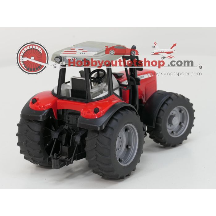 Schaal 1:16 Bruder 2045 en 2202 tractor set Massey Ferguson 7480 met trailer en kieper #6650