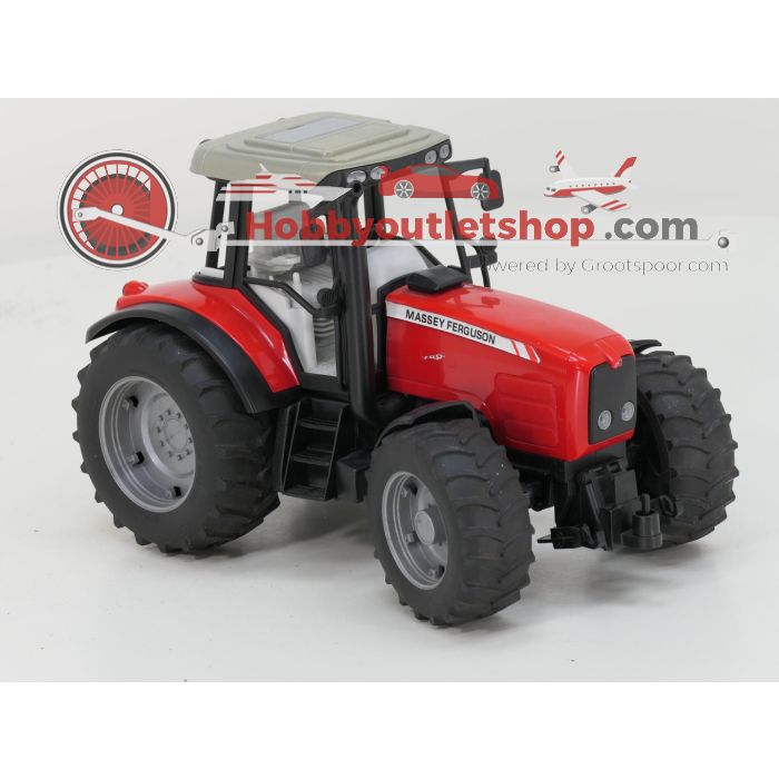 Schaal 1:16 Bruder 2045 en 2202 tractor set Massey Ferguson 7480 met trailer en kieper #6650