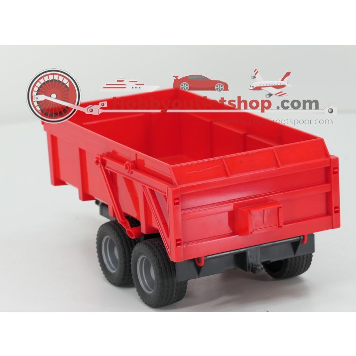 Schaal 1:16 Bruder 2045 en 2202 tractor set Massey Ferguson 7480 met trailer en kieper #6650