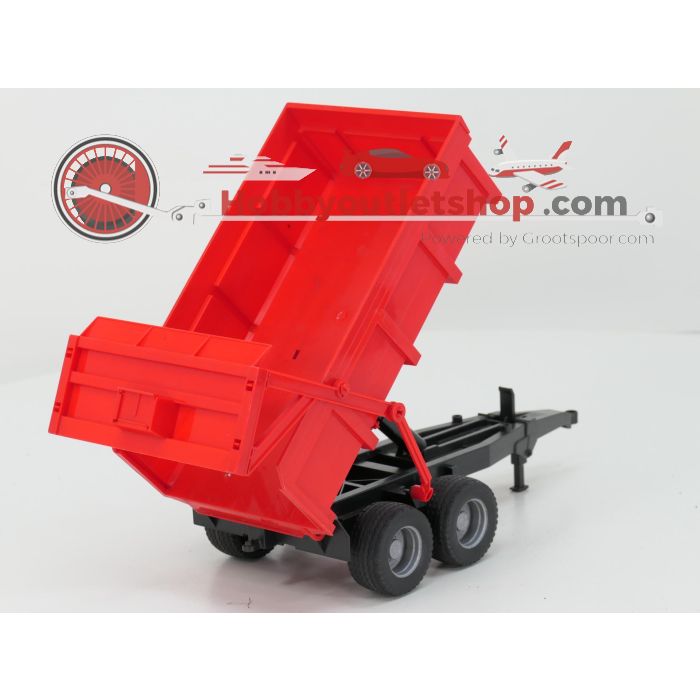 Schaal 1:16 Bruder 2045 en 2202 tractor set Massey Ferguson 7480 met trailer en kieper #6650