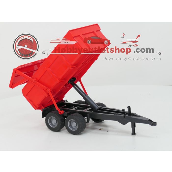 Schaal 1:16 Bruder 2045 en 2202 tractor set Massey Ferguson 7480 met trailer en kieper #6650