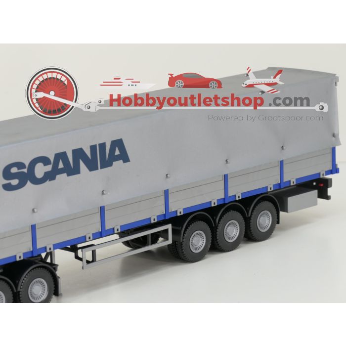 EMEK Blauwe scania 124L 420 met dekzijl trailer - sku: 20241128032834 - Gebraucht - Sehr guter Zustand - Bild 3
