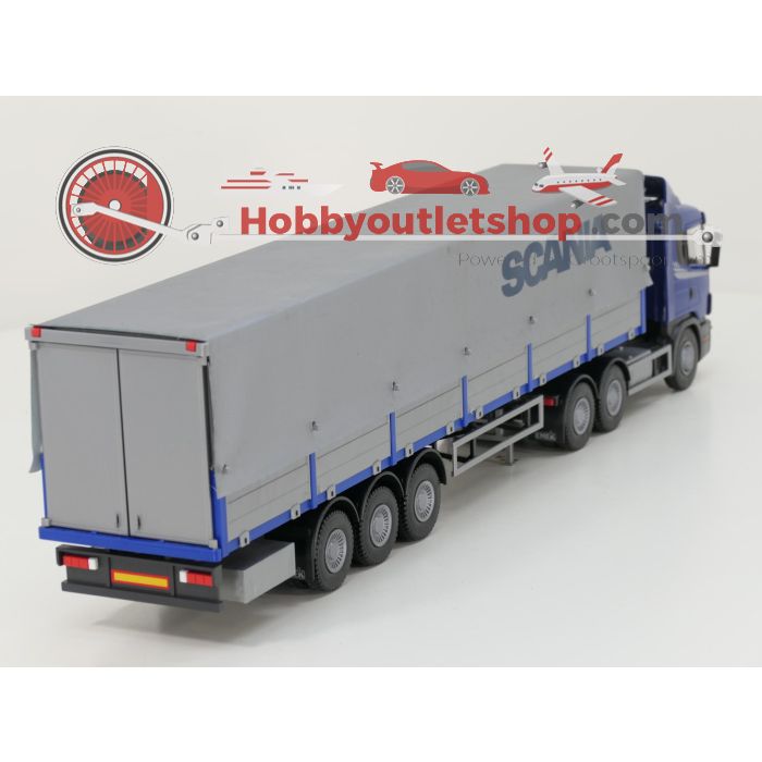 EMEK Blauwe scania 124L 420 met dekzijl trailer - sku: 20241128032834 - Gebraucht - Sehr guter Zustand - Bild 5