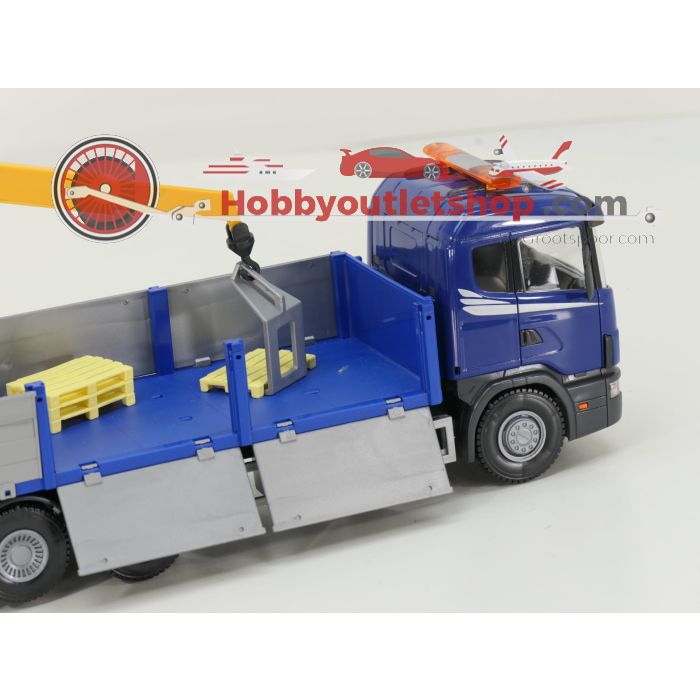 EMEK Blauwe scania 124L 420 Bakwagen met kraan - sku: 20241128044540 - Used - Very good condition - Photo 5