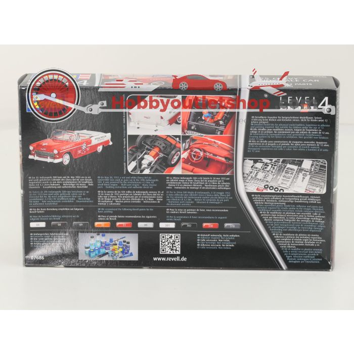 Schaal 1:25 Revell 07686 1955 Chavy Indy Pace Car bouwpakket #6788