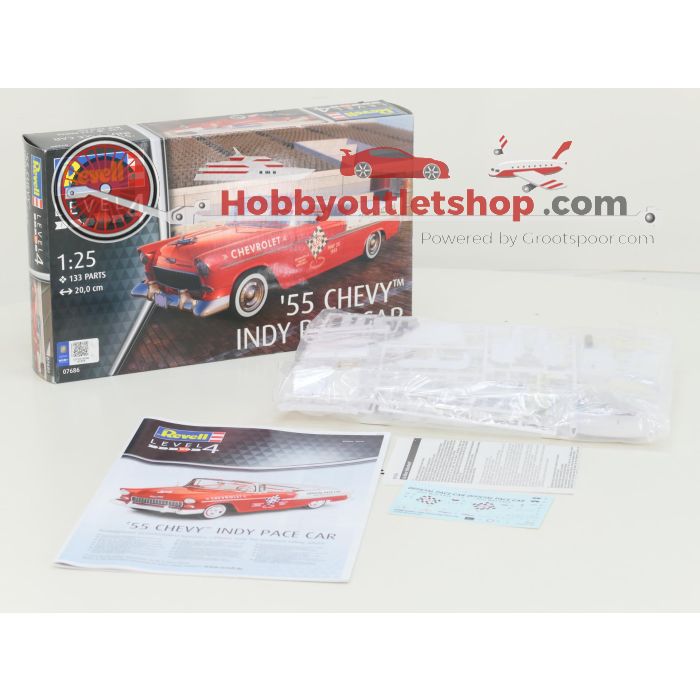 Schaal 1:25 Revell 07686 1955 Chavy Indy Pace Car bouwpakket #6788