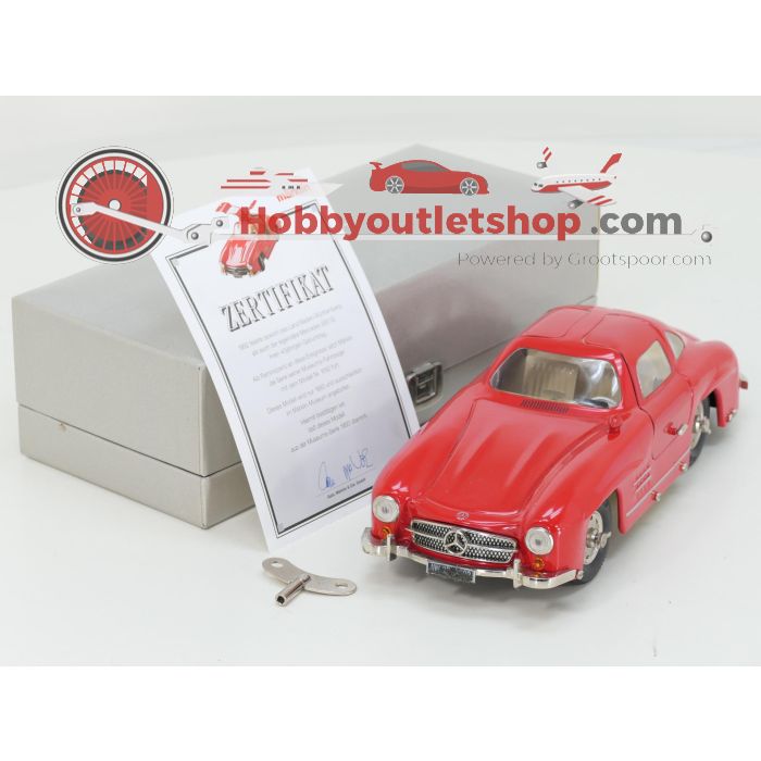 Schaal 1:16 Märklin 1092 museummodel 1993 Mercedes-Benz 300 SL (rood) #6801