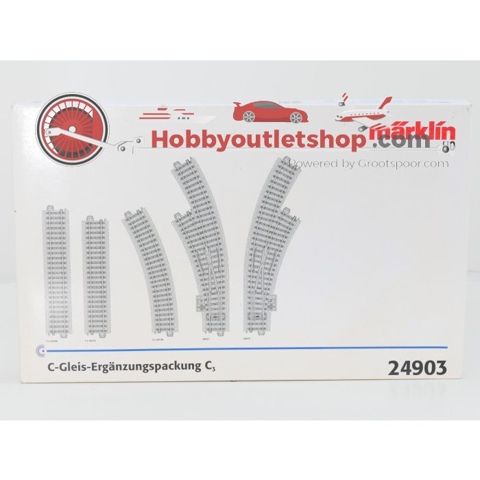 Schaal H0 Märklin 24903 C-rail uitbreidingsset C3 #6824