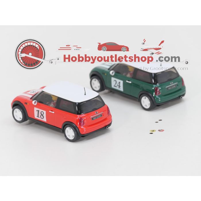 Schaal 1:32 Ninco 20115 race baan met 2 Mini Coopers #6972