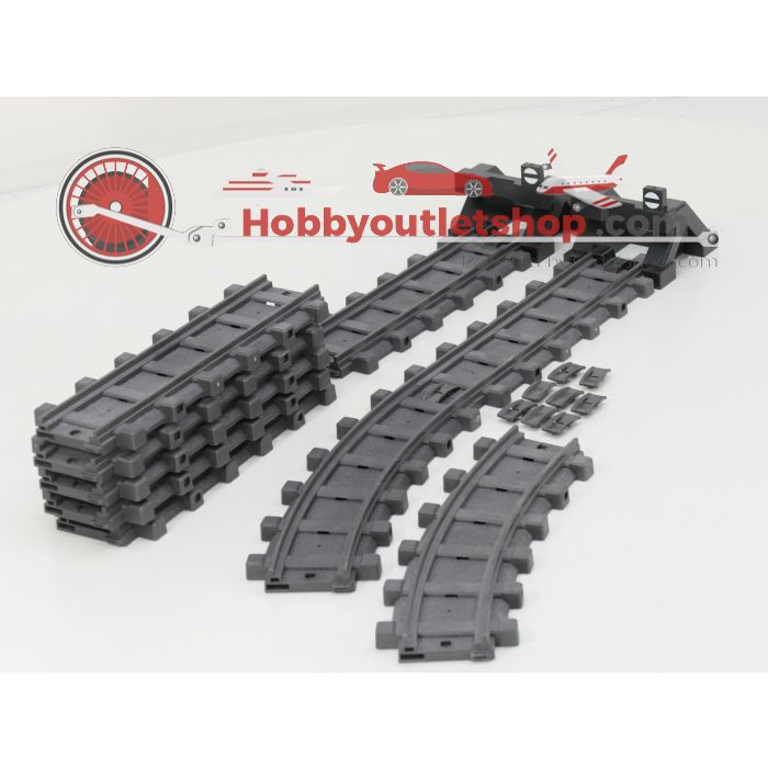 Playmobil SET 2x 4391 stootblok + 4384 (7st) Rechte rails + 4385(2st) Bocht