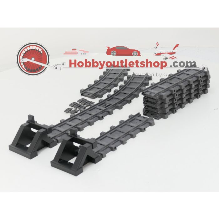 Playmobil SET 2x 4391 stootblok + 4384 (7st) Rechte rails + 4385(2st) Bocht