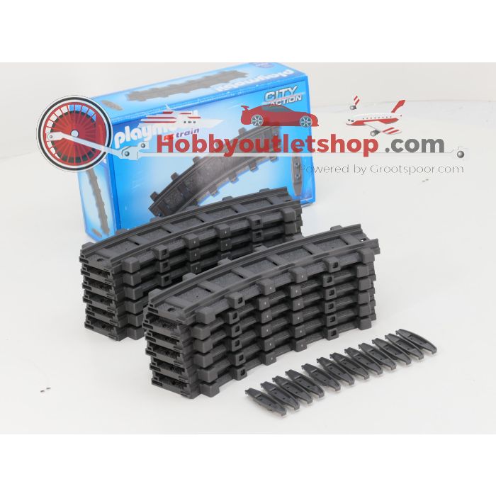 Playmobil 4385 RC-train  12x Bocht, Inc. verbindingstukken