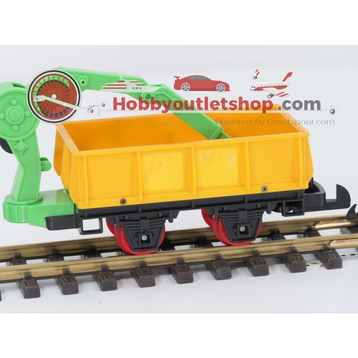  Set Playmobil 4105 Platte Wagen & bakwagen met groene kraan BASTLER