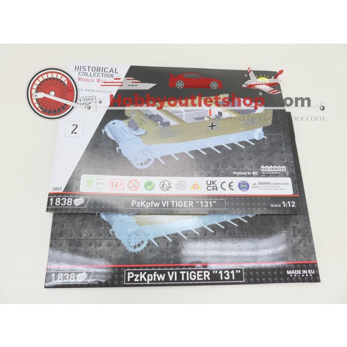 Schaal 1:12 Cobi 2801 PzKpfw gevechtsvoertuig VI Tiger '131' - Executive Edition #7682 - sku: 20250529013838 - Gebruikt - Zeer goede staat - Afbeelding 10