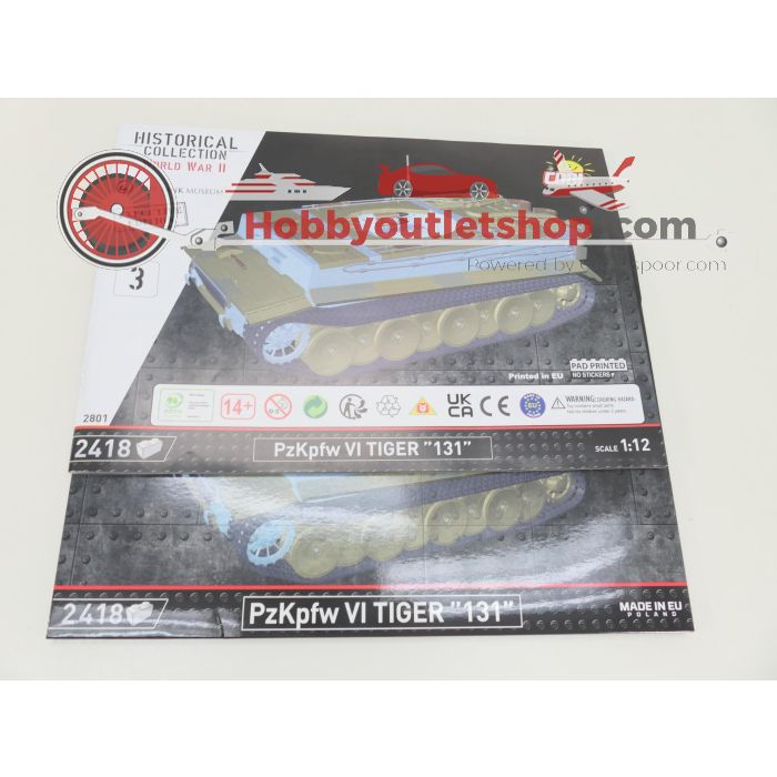 Schaal 1:12 Cobi 2801 PzKpfw gevechtsvoertuig VI Tiger '131' - Executive Edition #7682 - sku: 20250529013838 - Gebruikt - Zeer goede staat - Afbeelding 11