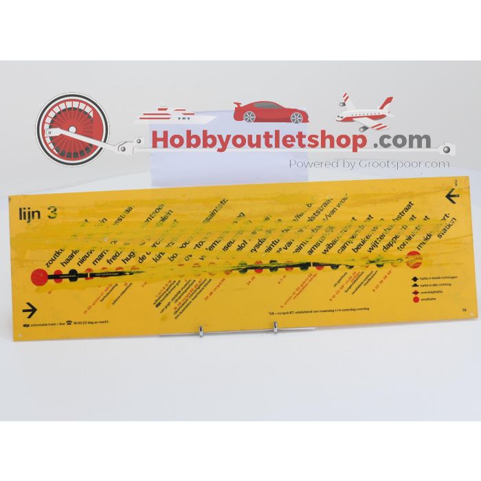 GVB Amsterdam Route / Lijn Kaart:  lijn 3/9 1976 - sku: 20250807112759 - Gebruikt - Redelijke staat - Afbeelding 2