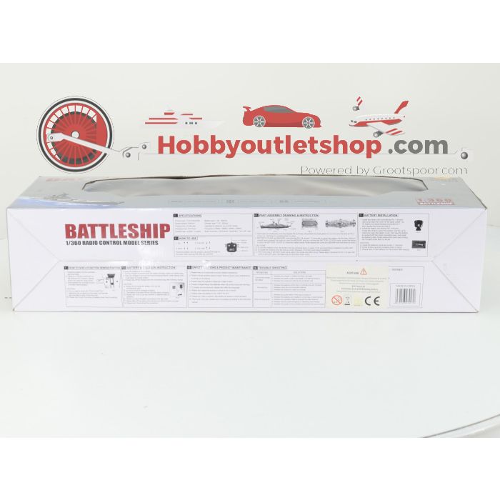 Schaal 1:360 Heng Tai HT-3827A battleship R/C #8094 BASTLER, MISSING PARTS