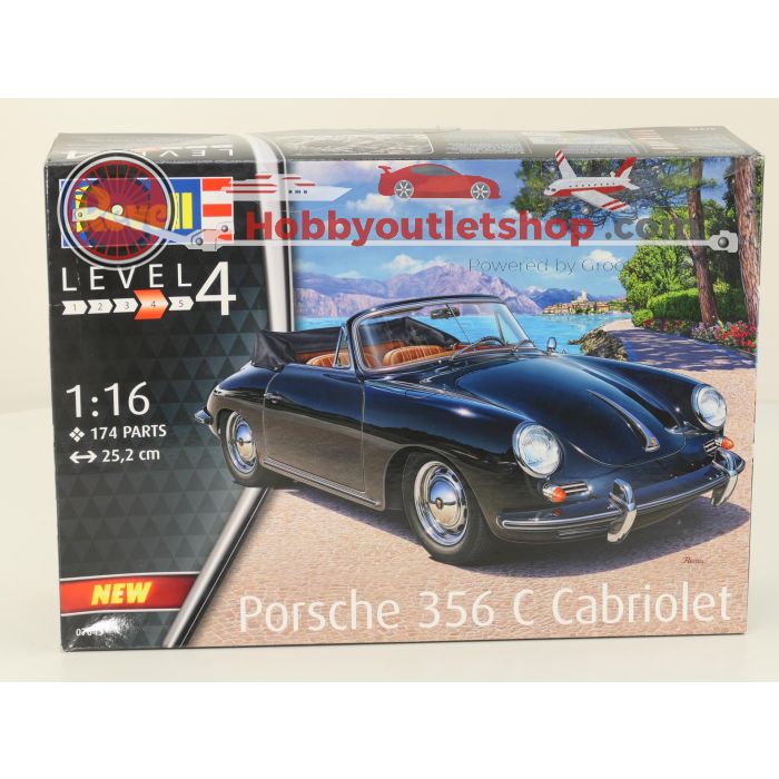 Schaal 1:16 Revell 07043 Porsche 356 C Cabriolet bouwpakket #8170