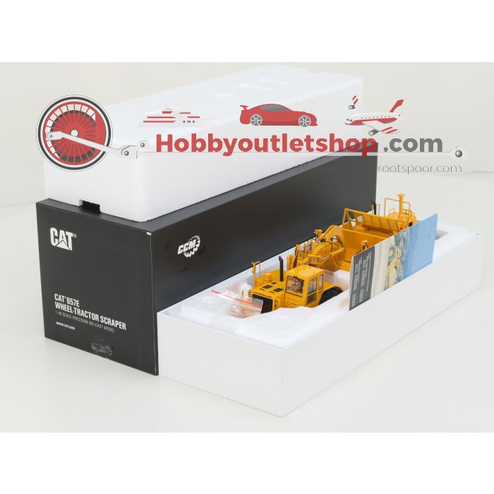 Schaal 1:48 Classic Construction Models CAT 657E Wheel‑Tractor Scraper #8267