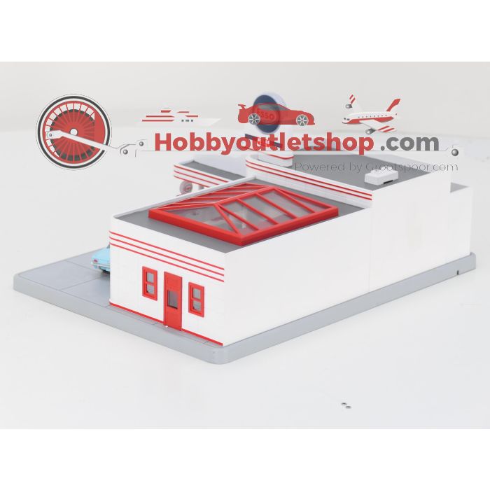 Schaal 0 RailKing 30-9106 ESSO operating gas station #8357