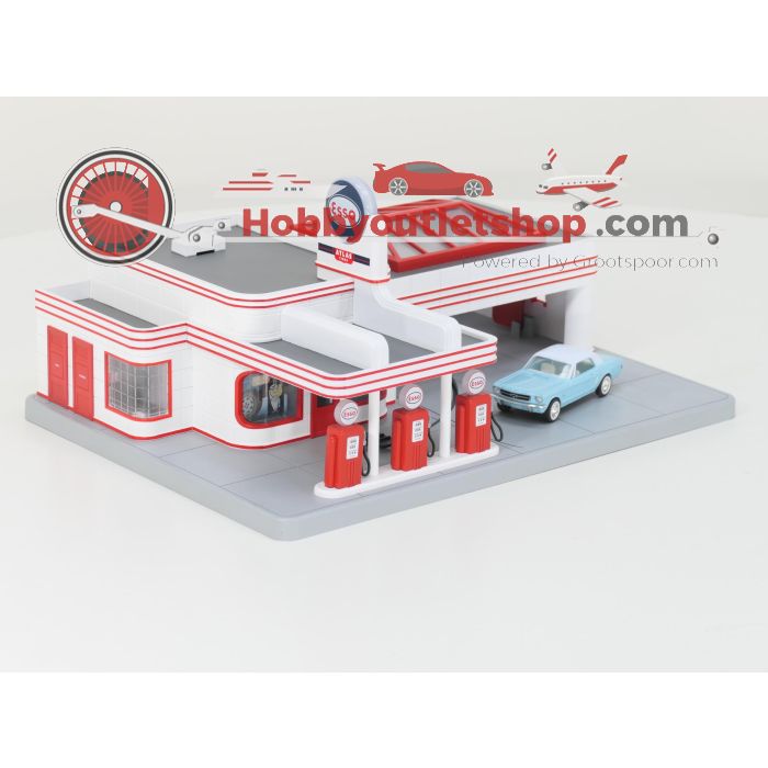 Schaal 0 RailKing 30-9106 ESSO operating gas station #8357