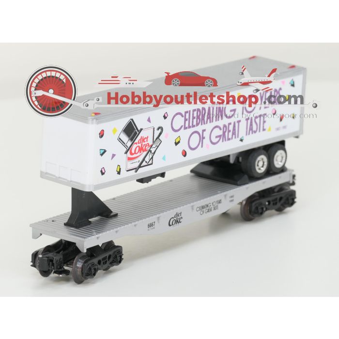 Schaal 0 K-Line K-6667TT Heavy Hauler Diet Coke 10th Anniversary Tractror/Trailer/Flatcar set #8361 - sku: 20251022024602 - Gebraucht - Guter Zustand - Bild 2