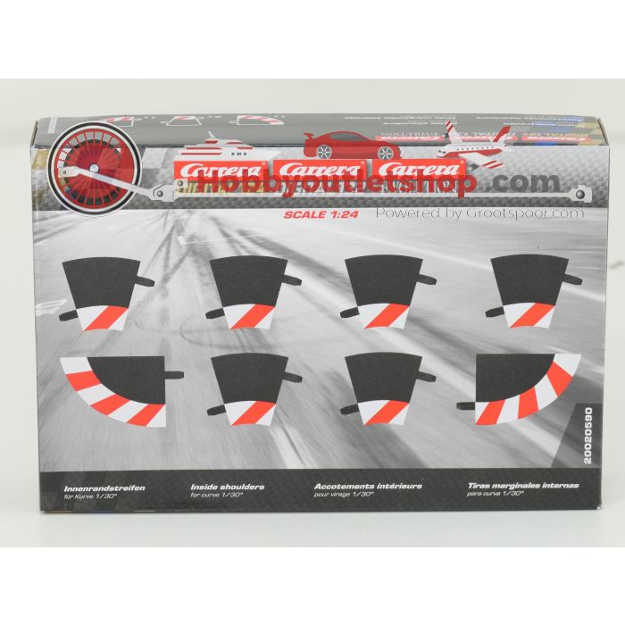 Schaal 1:24 Carrera 20020590 binnenkant schouder voor bocht 1/30° (6), eindstuk (2) #8782 - sku: 20251217084825 - New - Photo 2