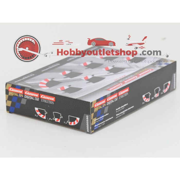 Schaal 1:24 Carrera 20020590 binnenkant schouder voor bocht 1/30° (6), eindstuk (2) #8782 - sku: 20251217084825 - New - Photo 4