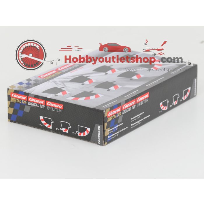 Schaal 1:24 Carrera 20020590 binnenkant schouder voor bocht 1/30° (6), eindstuk (2) #8782 - sku: 20251217084825 - New - Photo 5