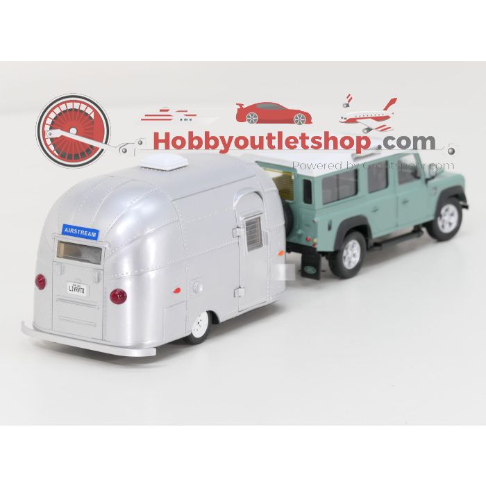 Schaal 1:24 Alloy Landrover Defender & Greenlight Bambi Airstream Sport, caravan polished silver - sku: 20260130051958 - Gebraucht - Guter Zustand - Bild 4