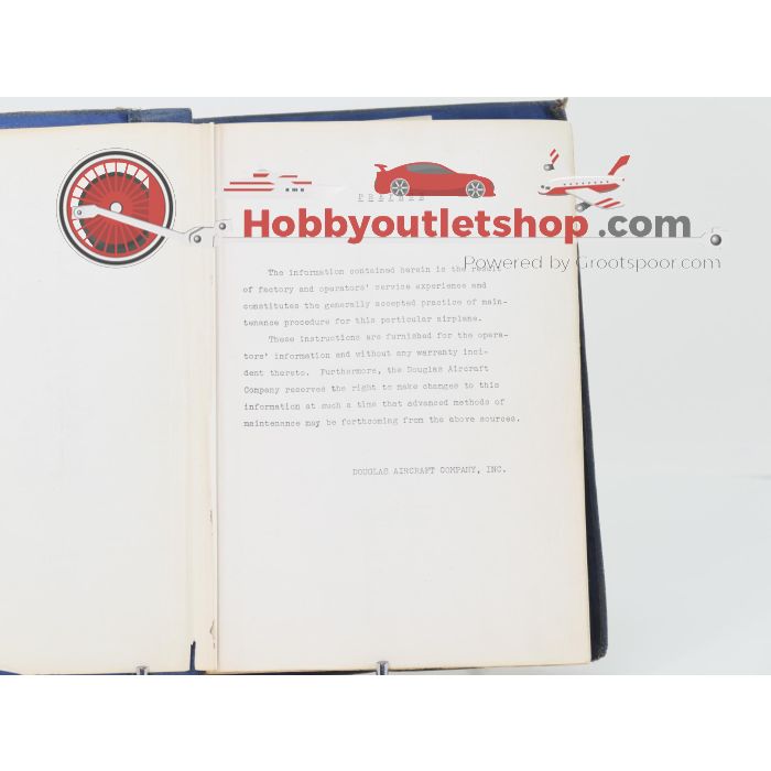 Douglas DC-3 – Maintenance Manual boek met blikken reclameposter “City of Atlanta” (Delta Air Lines) #8958 - sku: 20260204020442 - Gebruikt - Goede staat - Afbeelding 3