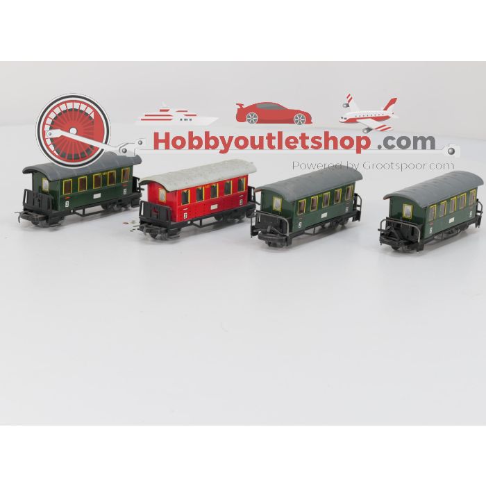 Schaal 0e Biller Bahn set locomotief met personenrijtuigen en rails. Bastler #9196 - sku: 20260407091418 - Gebraucht - Angemessener Zustand - Bild 6