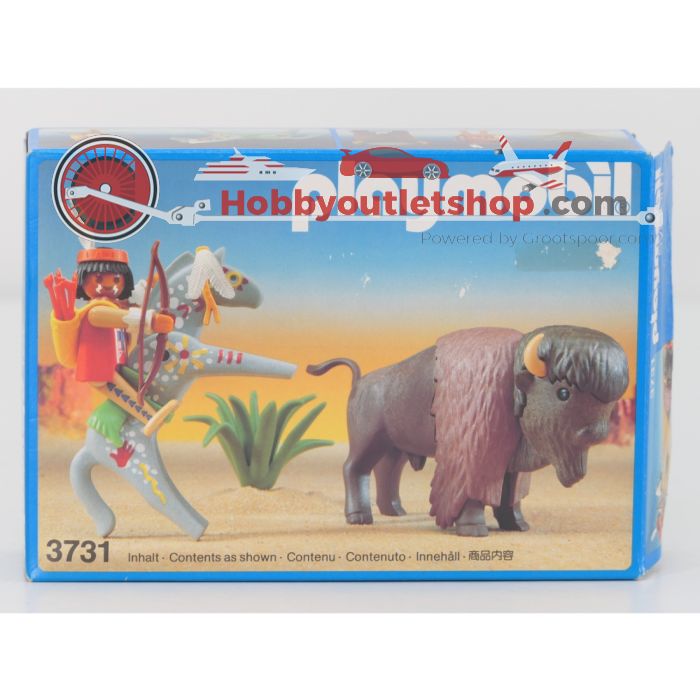 Playmobil 3731 A Western indiaan met bison OVP #9535 - sku: 20260515122222 - Used - Very good condition - Photo 3
