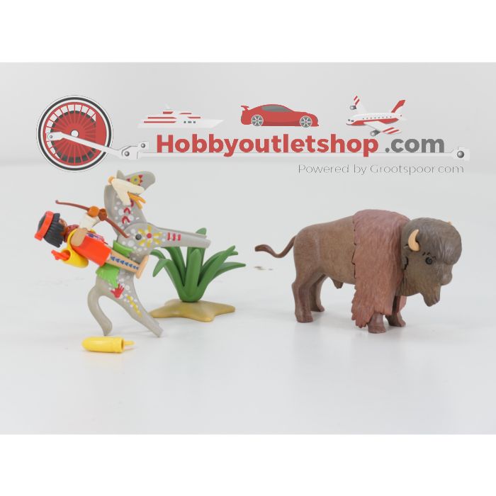 Playmobil 3731 A Western indiaan met bison OVP #9535 - sku: 20260515122222 - Used - Very good condition - Photo 2