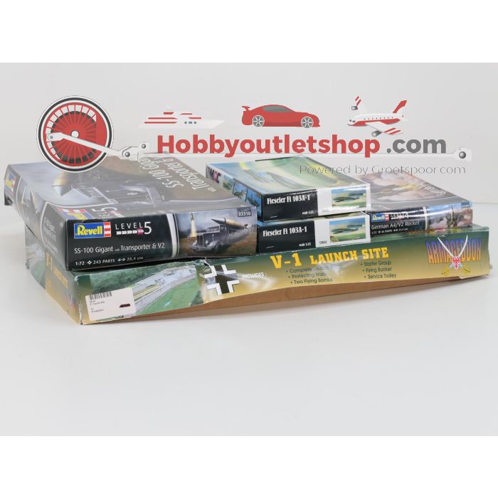 WW2 V1 & V2 XXL Set Revell 03309 German A4-V2 Rocket, 03310 SS-100 Gigant with Transporter & V2, 2 X MAC MAC-72042 en Armageddon AR.04 V1 launch Site #9431 - sku: 20260611103822 - Gebruikt - Goede staat - Afbeelding 13