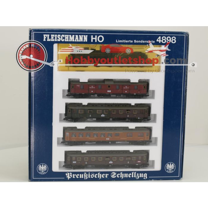 Schaal H0 Fleischmann NEW OLD STOCK COMPLETE SET 4898, 5883, 5884 en 5885 stoomlocomotief S6 met personenrijtuigen en goederenwagons van de KPEV #9441 - sku: 20260612025036 - New - Photo 2