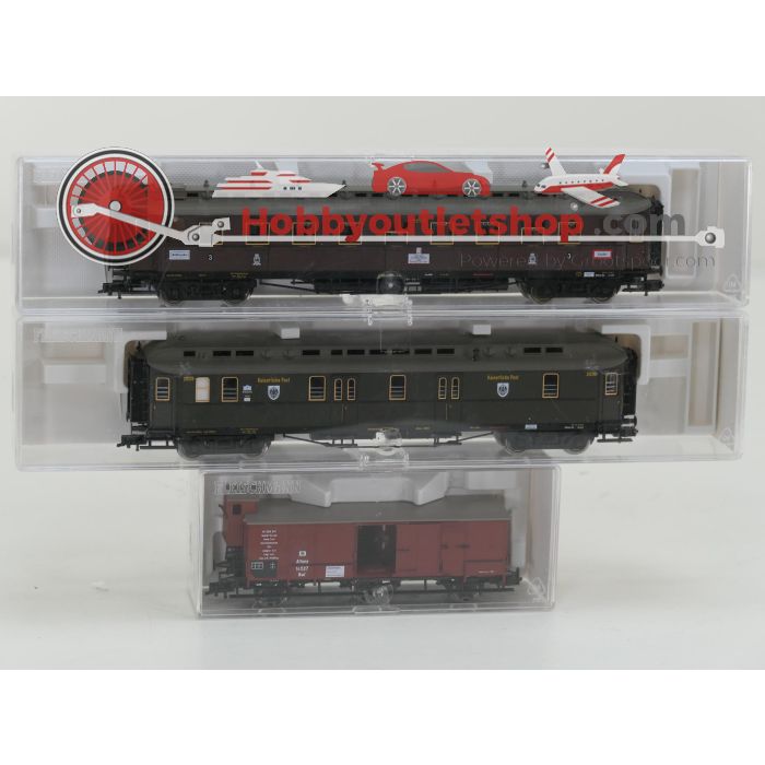 Schaal H0 Fleischmann NEW OLD STOCK COMPLETE SET 4898, 5883, 5884 en 5885 stoomlocomotief S6 met personenrijtuigen en goederenwagons van de KPEV #9441 - sku: 20260612025036 - New - Photo 5