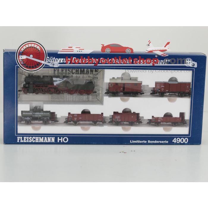 Schaal H0 Fleischmann NEW OLD STOCK COMPLETE SET 4900, 83 5806K en 83 5807K stoomlocomotief BR 56 met goederenwagons van de DRG #9443 - sku: 20260612043830 - New - Photo 2