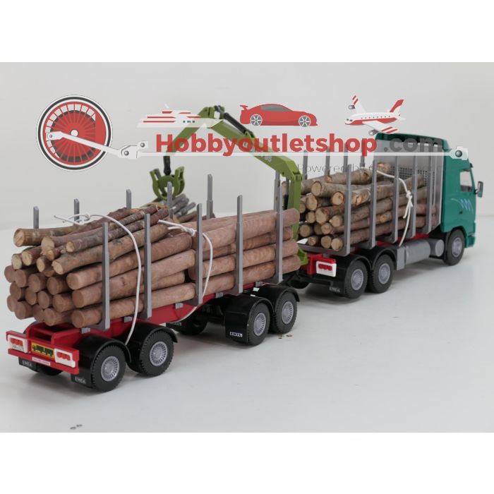EMEK Volvo FH16 6x4 Globetrotter 1:25 Groen Hout Transporter met 4-as Houttransport trailer Inc Figuur - sku: 20260613012713 - Gebraucht - Sehr guter Zustand - Bild 2