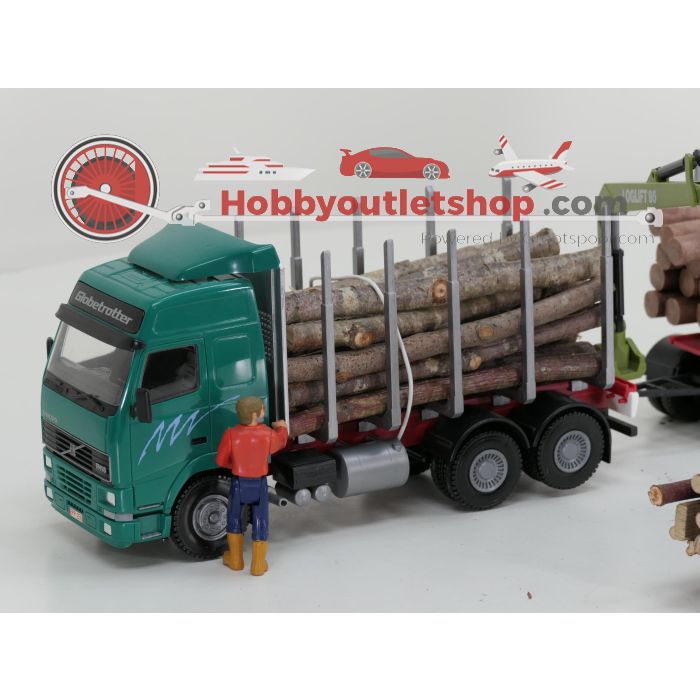 EMEK Volvo FH16 6x4 Globetrotter 1:25 Groen Hout Transporter met 4-as Houttransport trailer Inc Figuur - sku: 20260613012713 - Gebraucht - Sehr guter Zustand - Bild 3