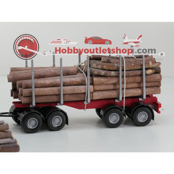 EMEK Volvo FH16 6x4 Globetrotter 1:25 Groen Hout Transporter met 4-as Houttransport trailer Inc Figuur - sku: 20260613012713 - Gebraucht - Sehr guter Zustand - Bild 4