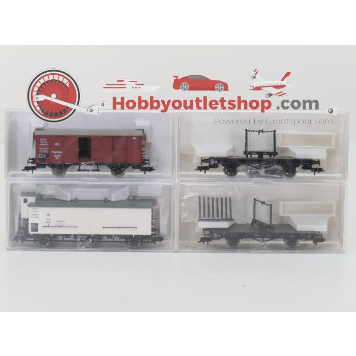 Schaal H0 Fleischmann NEW OLD STOCK COMPLETE SET 4902, 85 5825, 85 5826, 85 5826 en 85 5827 "Güterzug mit Personenbeförderung" van de KPEV #9456 - sku: 20260618092330 - Nieuw - Afbeelding 5