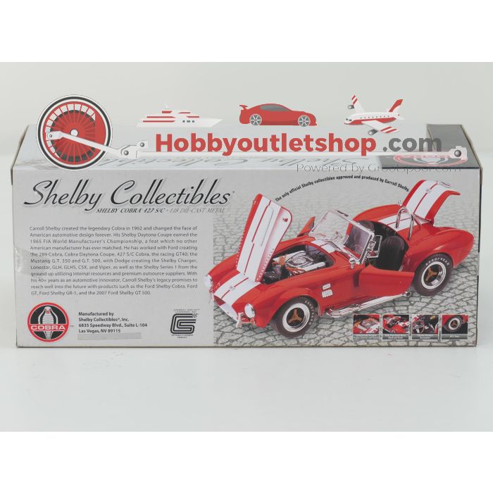 Schaal 1:18 Shelby Collectibles NEW OLD STOCK DC42701 Shelby Cobra 427 S/C 1936 #9764 - sku: 20260804010839 - Nieuw - Afbeelding 4