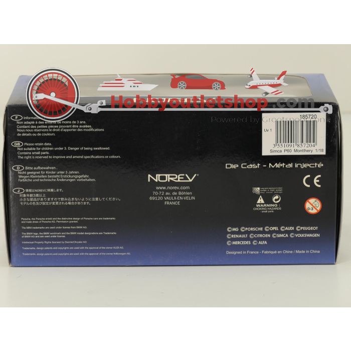Schaal 1:18 Norev NEW OLD STOCK 185720 Simca Aronde P60 Montlhery beige/red #9765 - sku: 20260804012406 - Nieuw - Afbeelding 5
