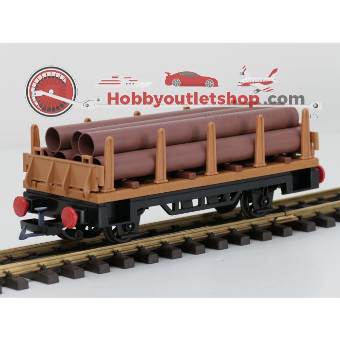 Playmobil 4105 rongenwagen met buizenlading - sku: 20260814051428 - Gebruikt - Zeer goede staat - Afbeelding 2