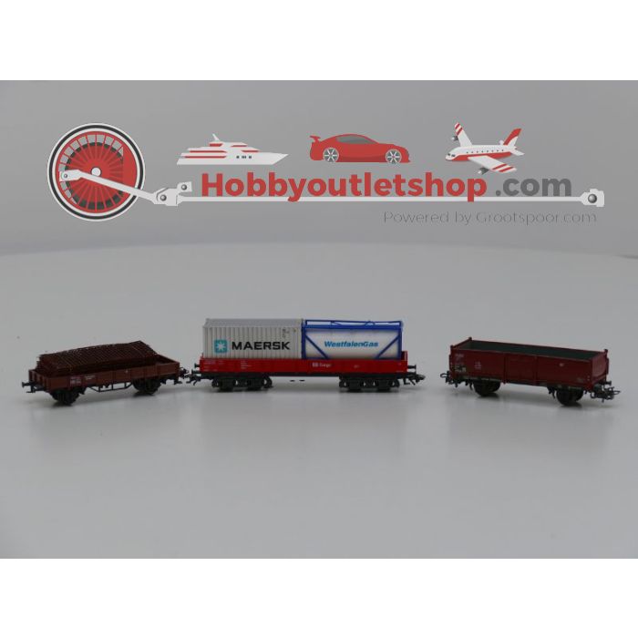 Schaal H0 Märklin 4423 4473 4602 Lageboordwagen Lageboordwagen Bakwagen #859