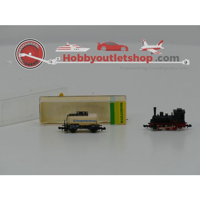 Schaal N Minitrix 2914 13599 Stoomlocomotief en Ketelwagen #891 - sku: 20211005041837 - Gebruikt - Zo goed als nieuw - Afbeelding 1